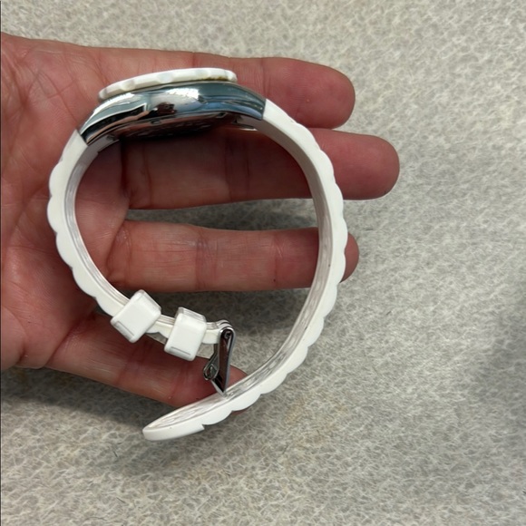 Michele Silver and White Luxury Watch - Picture 9 of 10